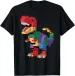 Women's T-Shirts Master Builder Men Boys Kids Building Bricks Dinosaur T-Rex T-Shirt_ecoleips.com