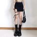 Verve 2025 Summer New Women's Solid Color Street Fashion Tie Irregular Sexy Bodycon Skirt_ecoleips.com