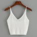 Women's Clothing Suspender Knitted Vest Solid Color Slim Short Top V Neck Sexy Bottoming Inner Wear_ecoleips.com
