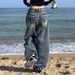 Women's Clothing Retro Style Jeans Women's Wide Leg Pants Old Ins Style Mopping Trousers_ecoleips.com
