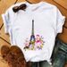 European And American Cross-border Foreign Trade Clothing, Urban Tower Print Round-neck Short-sleeve Women's T-shirt Top_ecoleips.com