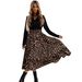 G-52206#Elegant Midi For Women Leopard Print Simple Fashion Slim Fit A-line Skirt_ecoleips.com