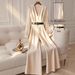Women's V-Neck Jumpsuit Lace Trim Wide Leg Flowy Sleeves Elegant Spring Autumn_ecoleips.com