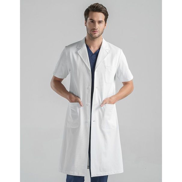 Women's Clothing White Coat Female Short Sleeved Medical Student Male Long Sleeved White Coat Oral Plastic Surgery Laboratory Work Clothes_ecoleips.com