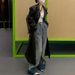 Women's Oversized PU Leather Trench Coat - Edgy Longline Faux Leather Jacket With Belt & 3D Effect_ecoleips.com