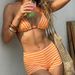 Women's Striped Terry Cloth Bikini Set - Sexy Swimwear For Beach & Pool - Comfortable & Stylish_ecoleips.com
