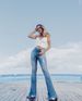 Women's Clothing Denim High Waist Ripped Women's Pants Slim Fit Flared Women's Pants_ecoleips.com