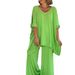 European American Cross-border Spring/summer Loose-fitting Casual Wide-leg Pants With Mid-sleeve Top And Stylish Sports_ecoleips.com