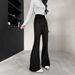 K Micro Flared High Waisted Suit With A Slimming Effect, Flared Pants For Slimming, New Style_ecoleips.com