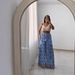 European And American Women's 2025 New Positioning Printed High Waist Lace-up Rubber Wide Leg Pants All-match Casual Pants_ecoleips.com