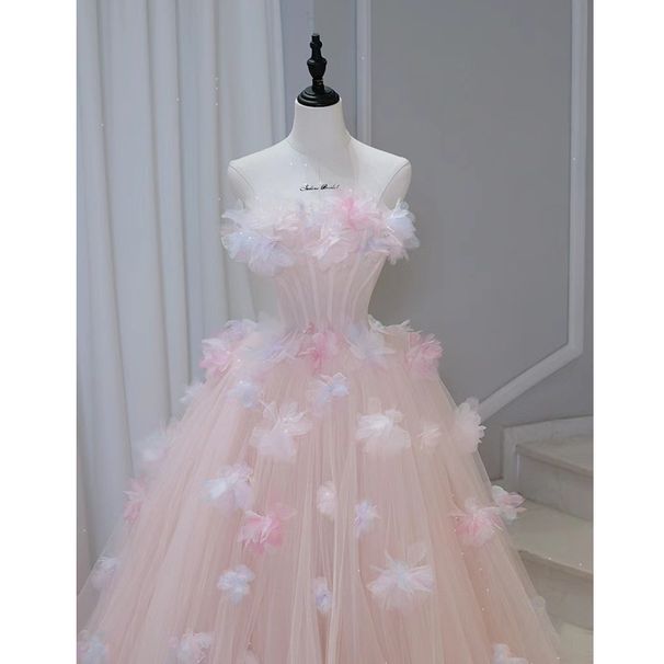 Pink Toast Bride 2026 New Engagement Wedding For Women, Light Luxury Niche Adult Host Graduation Dress_ecoleips.com