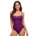 Women's Clothing Swimsuit Solid Color Backless Triangle Sling One Piece Swimsuit Chest Twist Sexy Swimsuit_ecoleips.com
