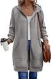 Women's Zip Hoodie Long Sweatshirt Oversized Fleece Casual 2025 Fall Jacket_ecoleips.com