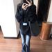 girl Korean Design Black Turtleneck Sweater For Women, Autumn And Winter Inner Wear, Lazy Style Design, Irregular Knitted Top_ecoleips.com