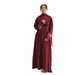 Modest Abaya Dress Elegant Butterfly Sleeve Rhinestone Dress For Women - V-Neck Flowy Midi Dress With Bow Cuffs For Casual & Office Wear_ecoleips.com