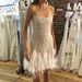 European And American Style Sexy Short Dress Waist Cinching Backless Strapless Top with Tassels And Sequins for Women_ecoleips.com