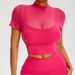 Cloud Hide Blue Girls Yoga Shirt Women Summer Gym Fitness Sports Crop Top Short Sleeve Blouse Sexy Running T-Shirt Workout Tops_ecoleips.com