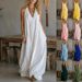 Women's Casual Sleeveless Long Dress Loose Fit Summer Maxi With Pockets For Beach Travel Daily Wear_ecoleips.com