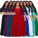 Women's Clothing Supply Large Size Fat Solid Color V Neck Sexy_ecoleips.com