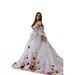 Hand-Embroidered Floral Ball Gown For Weddings & Special Occasions – Elegant Sweetheart Neckline, Floor-Length A-Line Dress_ecoleips.com