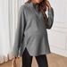 New Cross-border Hot-selling Autumn And Winter Pregnant Women's Fashion Women's Clothing Plain Zipper Loose Long-sleeved T-shirt_ecoleips.com