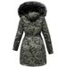 Women’s Clothing Winter plus velvet thickened coat for women Korean version loose BF large fur collar medium and long camouflage cotton coat_ecoleips.com