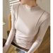 2025 High Elasticity, Skin Friendly Temperament, High-End Design Sense, 2025 Autumn And Winter New Semi High Neck T-Shirt,_ecoleips.com
