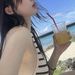 Korean Style Women's Swimsuit High End Two Piece Striped Bikini Sexy Alluring Hot Springs Suitable Small Busts Foreign Trade Cross Border_ecoleips.com