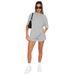 211299 New Polyester-cotton Solid Color Round-neck Pullover Mid-sleeve Top European And American Women's Fashion Casual_ecoleips.com