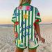 Women's Floral Print Collared Short Sleeve Shirt And Shorts Set - Summer Vacation Resort Outfit, Comfortable Linen Blend Fabric For Casual Wear_ecoleips.com