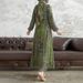 Women's Clothing Muslim New Arrivals Abstract Print Long Fashion Elegant Robe Dress_ecoleips.com