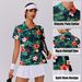 PINSPARK Women's Golf Shirt UPF 50+ Polo Shirts Short Sleeve Tennis Tops Collared With 3 Button Athletic T Shirt_ecoleips.com