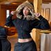 Women's Fur-Trimmed Sweatshirt Jacket - Cozy Streetwear Outerwear For Fall & Winter_ecoleips.com
