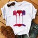 New Women's European American Fashion 3D Makeup And Nail Art Short-sleeve T-shirt For Women_ecoleips.com