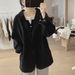 Women's Cotton Blazer With Suit Collar, New Spring/Autumn Style, Loose Fit, Slimming, Simple Korean Version, Long_ecoleips.com