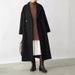 Women's Oversized V-Neck Alpaca Wool Coat - Korean Japanese Style Casual Long Sleeve Mid-Length Coat For Autumn Winter_ecoleips.com