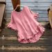 Women's Clothing Summer Women's Short Sleeve Blouse Ruffled Round Neck Button Up Loose Fit Solid Color For Formal & Casual_ecoleips.com