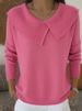 K New Fashionable Retro Playful Temperament Show Thin Collar Sweater Versatile Knitted Lazy_ecoleips.com