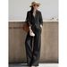 High End Women's Faux Cotton Linen Shirt Set Relaxed Fit Chic Yellow Spring Summer Clothing_ecoleips.com