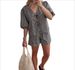 Women's Clothing Women's Summer Versatile Plaid Short Sleeve Top Shorts Set_ecoleips.com