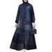2025 Cross-border Muslim Clothing Middle Eastern Patchwork Robe Plus Size Women's Cotton Sleeve Floral Long Dress_ecoleips.com