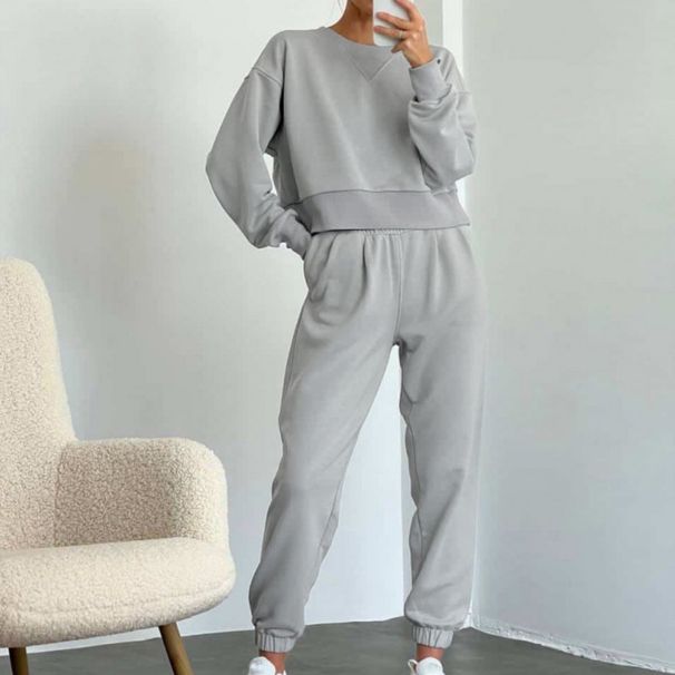 Premium Casual Long Sleeve Two-Piece Set - Streetwear Loungewear For Men & Women | Comfortable Cotton Blend | Spring Fashion | S/M/L/XL_ecoleips.com