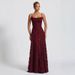 European American Women's Fashion Wholesale Jacquard Sexy Slim-fit Strap Dress With Open Back And Tie Design Long Gown_ecoleips.com