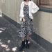 Two-Piece Set/Single Piece Spring And Autumn Irregular Slit Mermaid Zebra Print Camisole Dress For Women With Shirt_ecoleips.com