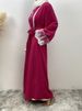 New Lace Abaya Muslim Dubai Nida Islamic Dresses Fashion With Pocket Casual Women Long Robe Clothing Turkish Eid Moroccan Kaftan_ecoleips.com