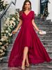Women's Clothing Burgundy Bridal Dress, Elegant And Sophisticated Women's Dress, Evening Gown._ecoleips.com
