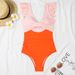 Aria Basics 2024 New Cross-Border European And American Women's Ruffle One-Piece Bikini Swimsuit Slim Fit In Multiple Colors_ecoleips.com
