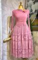 Women's Clothing Plus Size Clothes Modern Asymmetrical Neckline Dress – Elegant Pleated Skirt With Full Hem In Dark Blue/Camel/Pinkish/Matcha/Black_ecoleips.com
