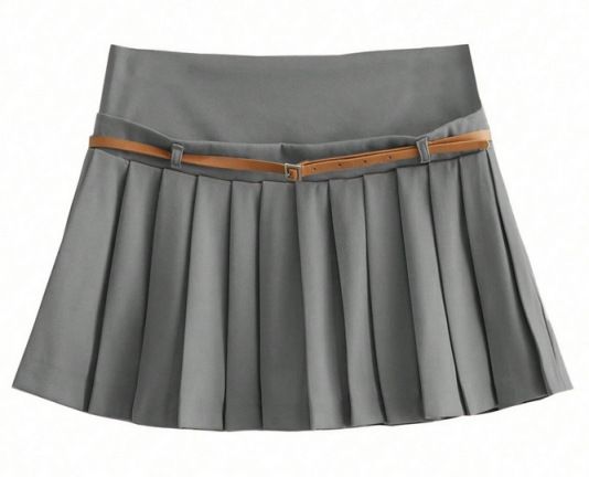 Women’s Clothing fashion slim fit versatile waist wide pleated trousers skirt_ecoleips.com