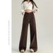 Maillard Style Fleece-Lined Straight Leg Jeans For Women – High Waist Loose Fit Winter Pants (S-2xl, Cotton Blend)_ecoleips.com